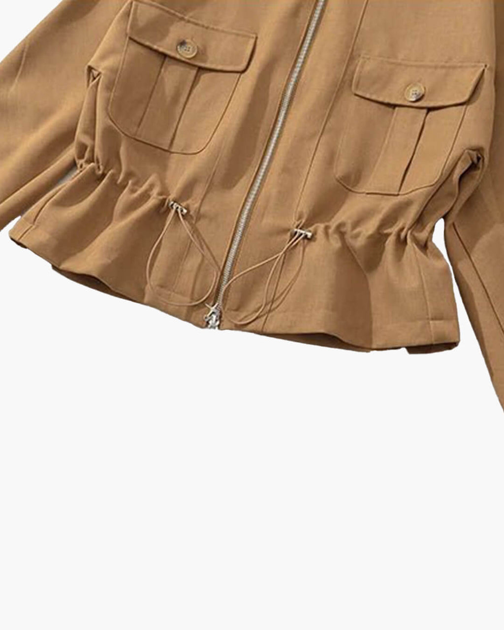 Virginia Drawstring Batwing Jacket - Women's Fall and Winter Outerwear - Image 6