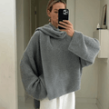 Xia Loose Knit Pullover with Scarf - Women's Fall and Winter Outerwear
