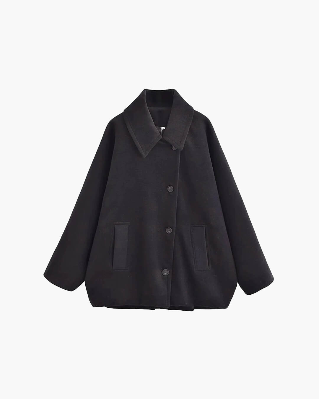 Yalena Collared Loose Coat - Women's Fall and Winter Outerwear - Image 6