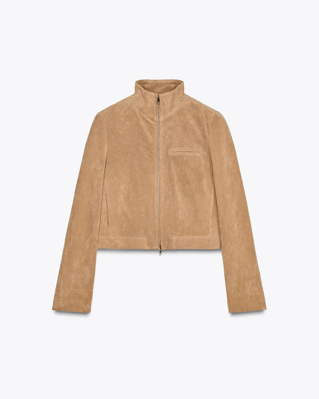 Yza Suede Cropped Bomber Jacket - Women's Fall and Winter Outerwear - Image 6