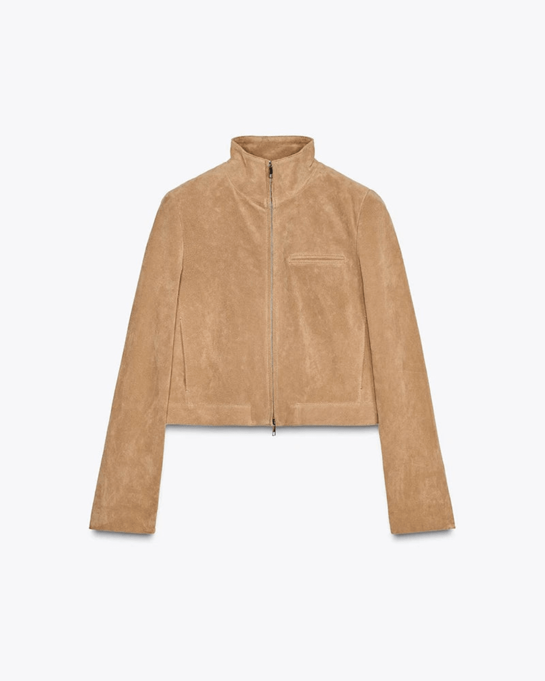 Yza Suede Cropped Bomber Jacket - Women's Fall and Winter Outerwear - Image 6