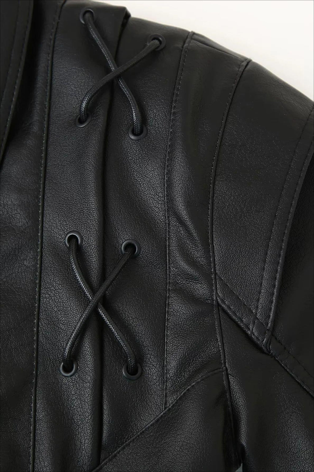 Zyra Biker Leather Jacket - Women's Fall and Winter Outerwear - Image 11