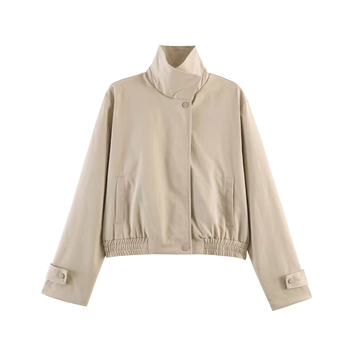 Jenny High Neck Zip Jacket - Women's Everyday Outerwear - Image 5