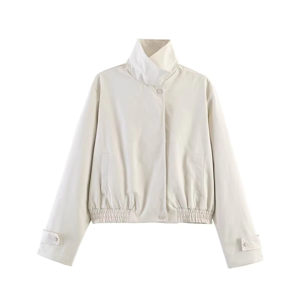 Jenny High Neck Zip Jacket - Women's Everyday Outerwear - Image 6