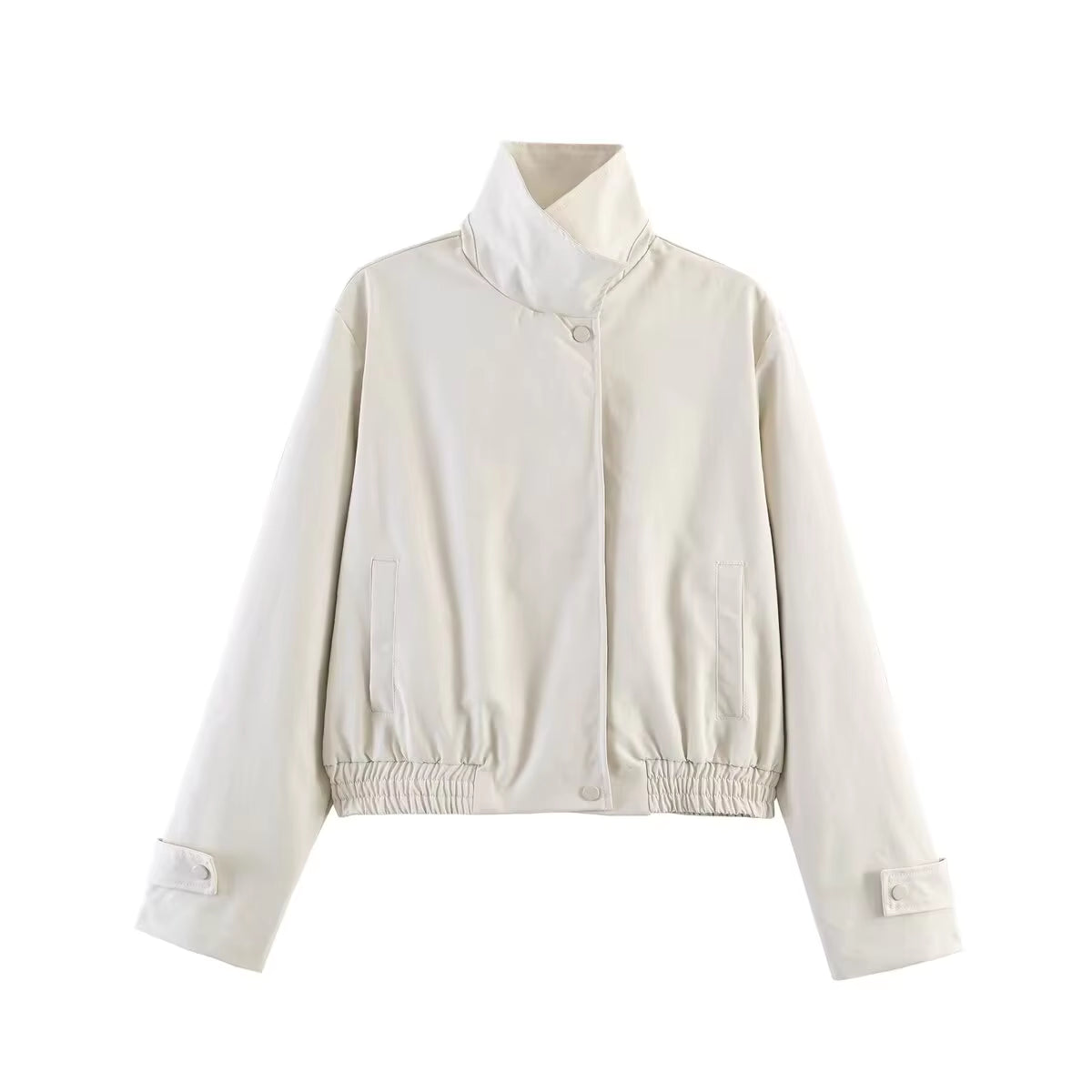 Jenny High Neck Zip Jacket - Women's Everyday Outerwear - Image 6