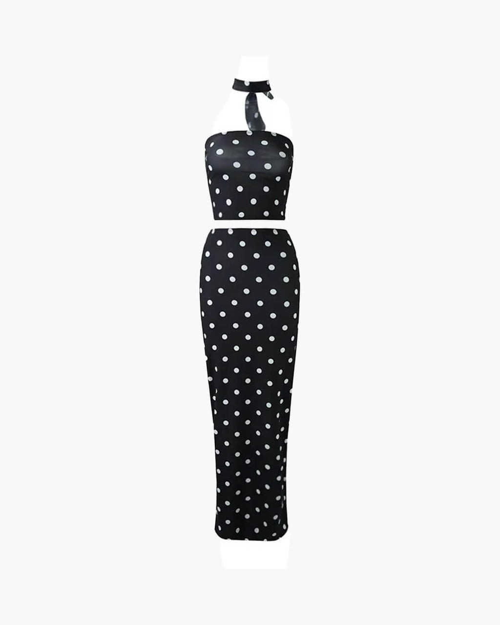 Maelle Dot Print Strapless Two-Piece Set - Women's One-Piece Outfit