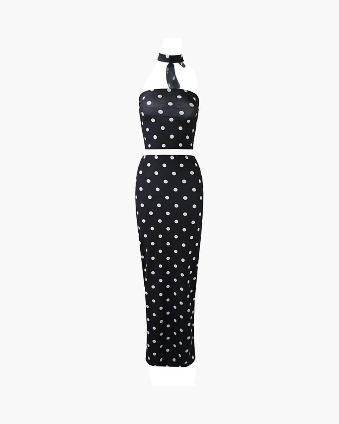 Maelle Dot Print Strapless Two-Piece Set - Women's One-Piece Outfit