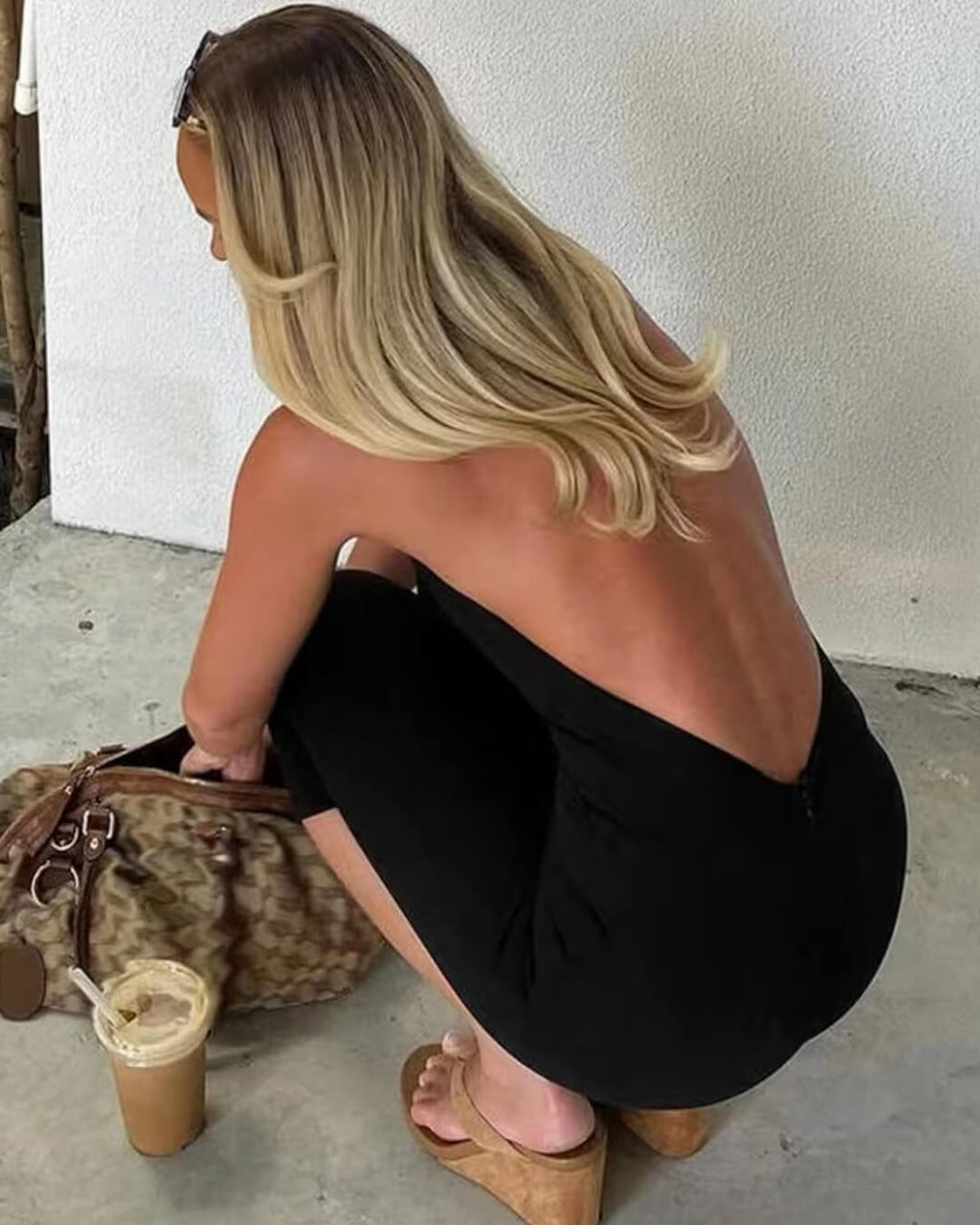 Lucy Halter Neck Open Back Jumpsuit - Slim Fit Sporty Chic Summer One-Piece - Image 4