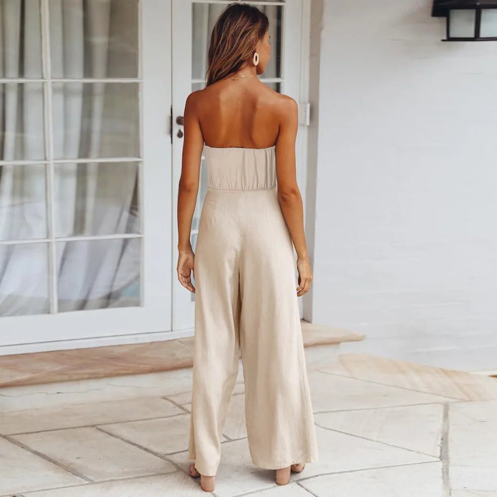 Regina Strapless Straight Jumpsuits - Women's One-Piece Outfit - Image 4