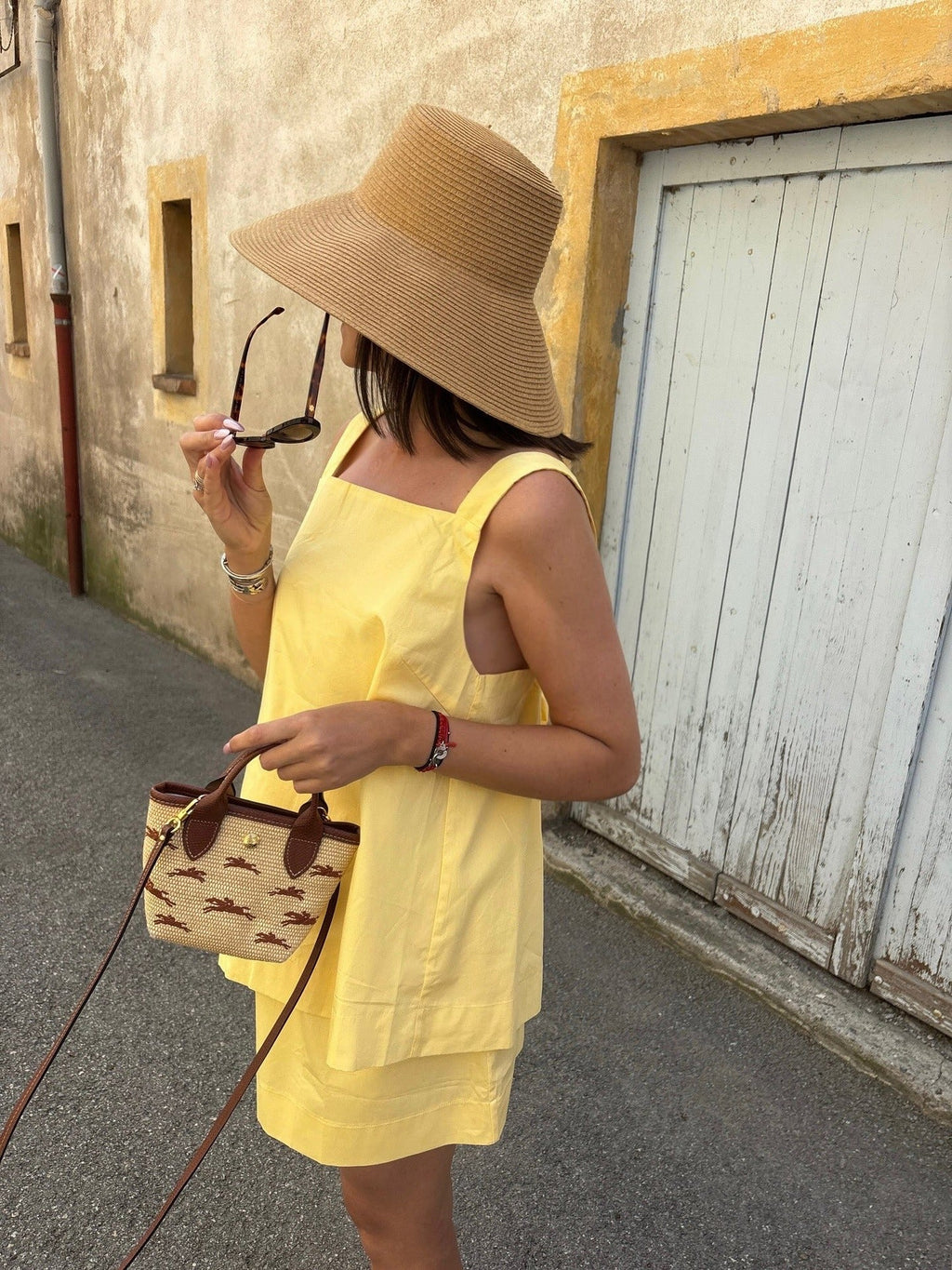 Maria Lemon Yellow Cami & Skirt Set - Women's Coordinated Two-Piece Outfit