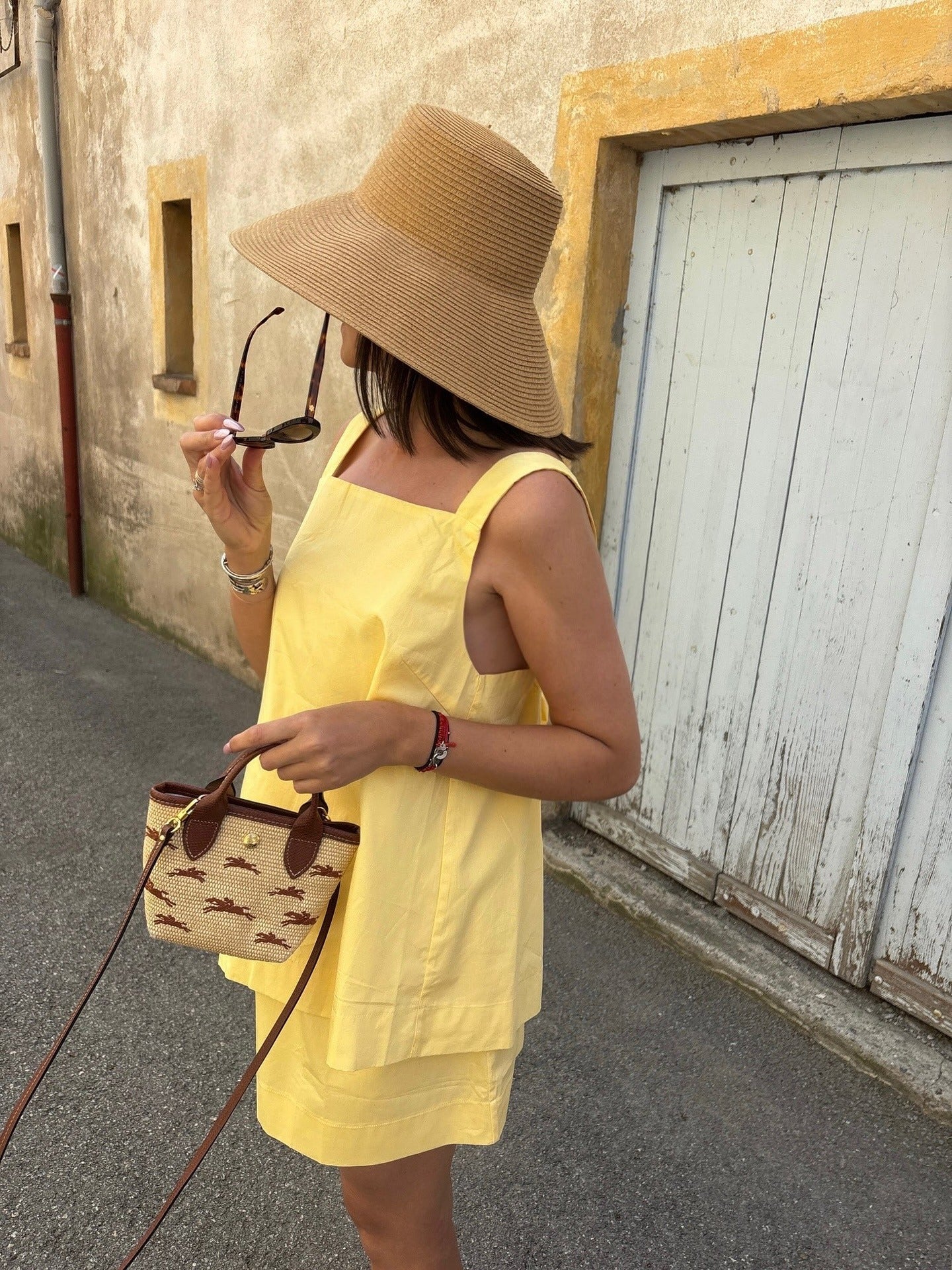Maria Lemon Yellow Cami & Skirt Set - Women's Coordinated Two-Piece Outfit
