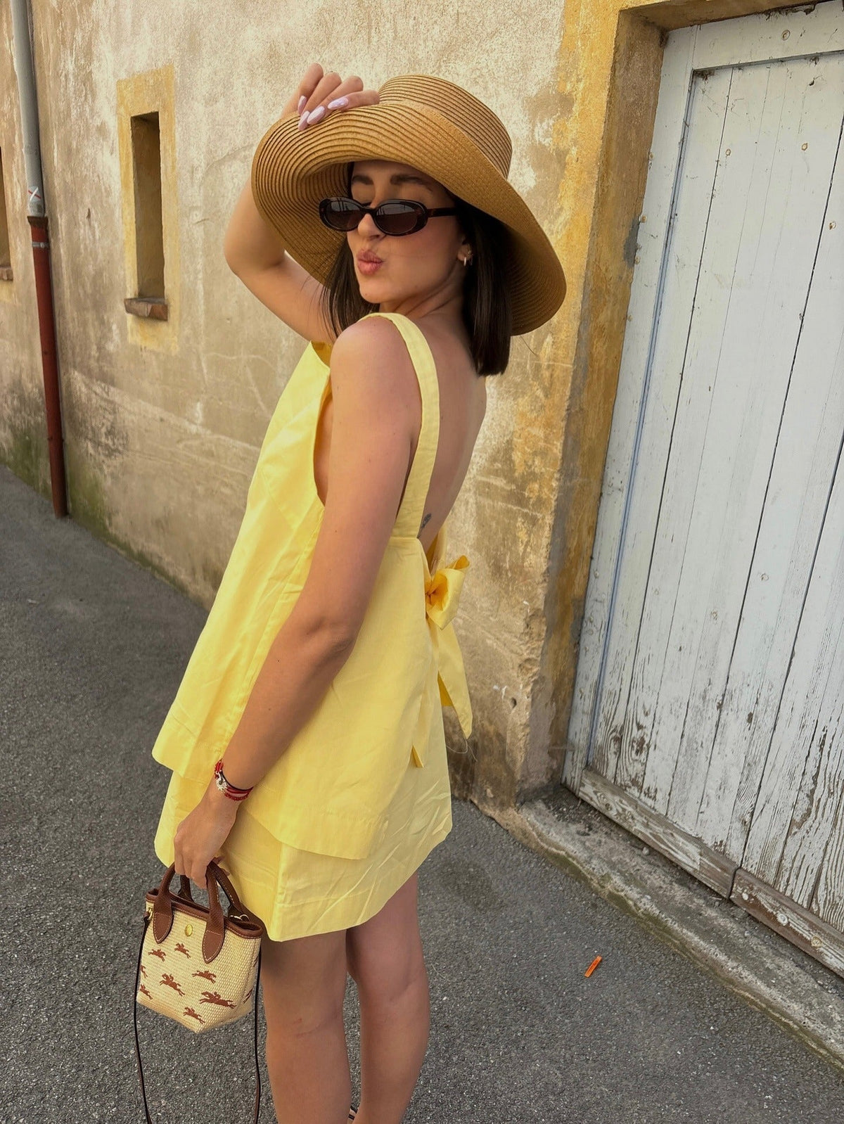 Maria Lemon Yellow Cami & Skirt Set - Women's Coordinated Two-Piece Outfit - Image 2