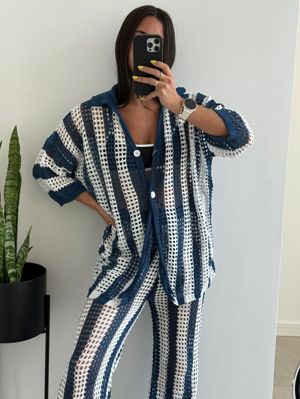 Carmen Striped Crochet Co-Ord Set - Women's Coordinated Two-Piece Outfit - Image 8