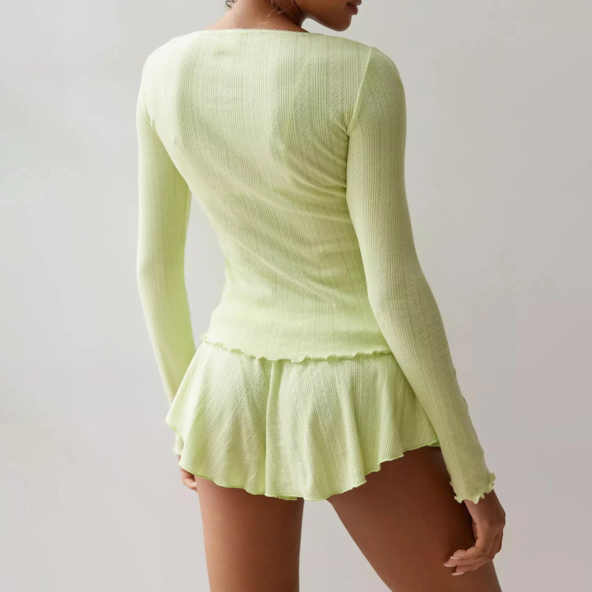 Amalia Long Sleeve Pajama Set - Women's Coordinated Two-Piece Outfit - Image 6