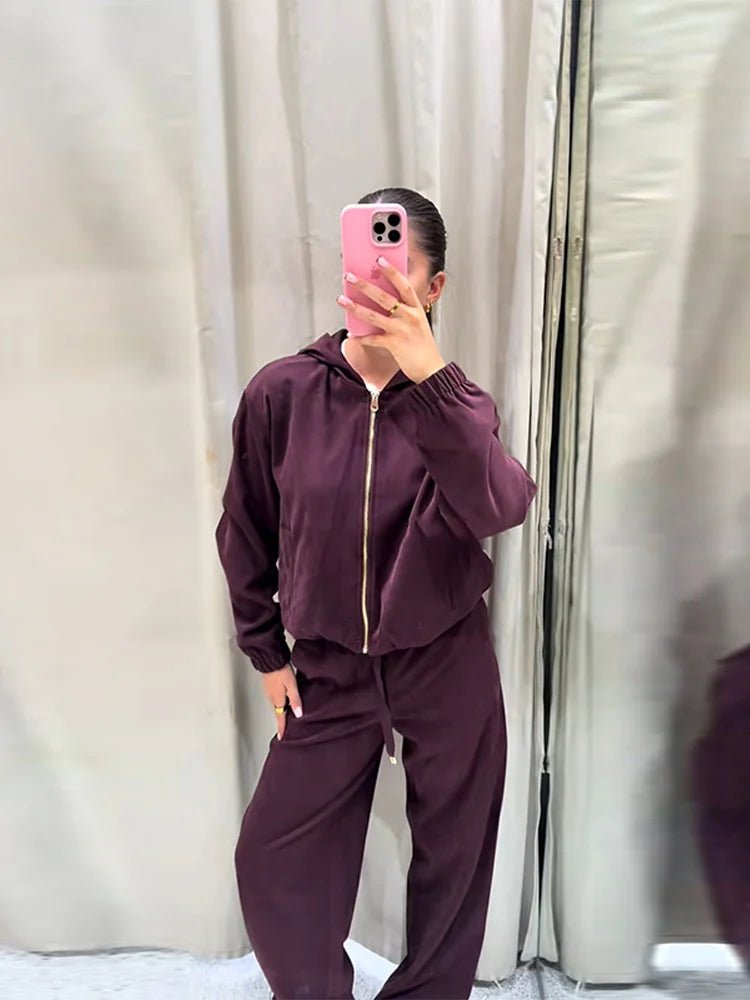 Amirah Hooded Tracksuit Set - Women's Coordinated Two-Piece Outfit - Image 5
