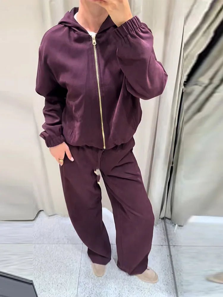 Amirah Hooded Tracksuit Set - Women's Coordinated Two-Piece Outfit - Image 4