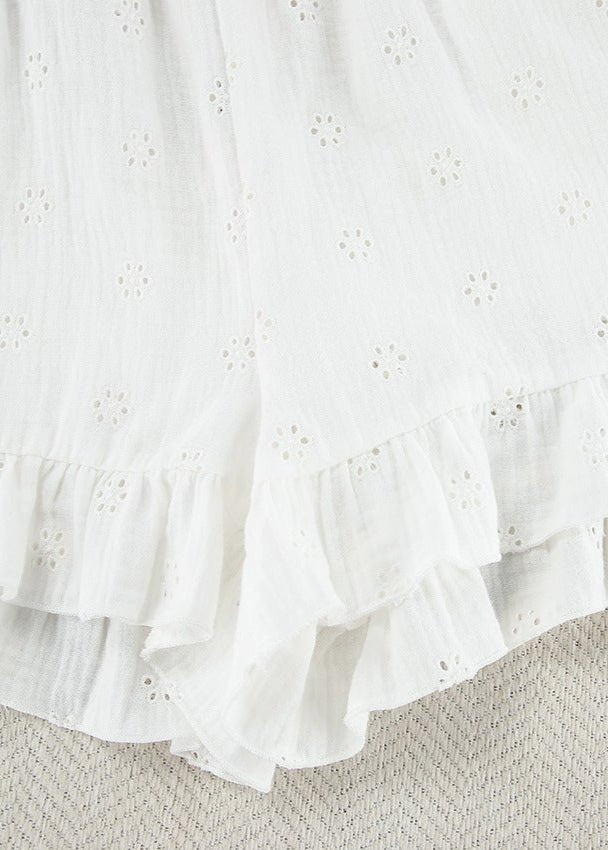 Melanie Eyelet Ruffle Shorts Set - Women's Coordinated Two-Piece Outfit - Image 6
