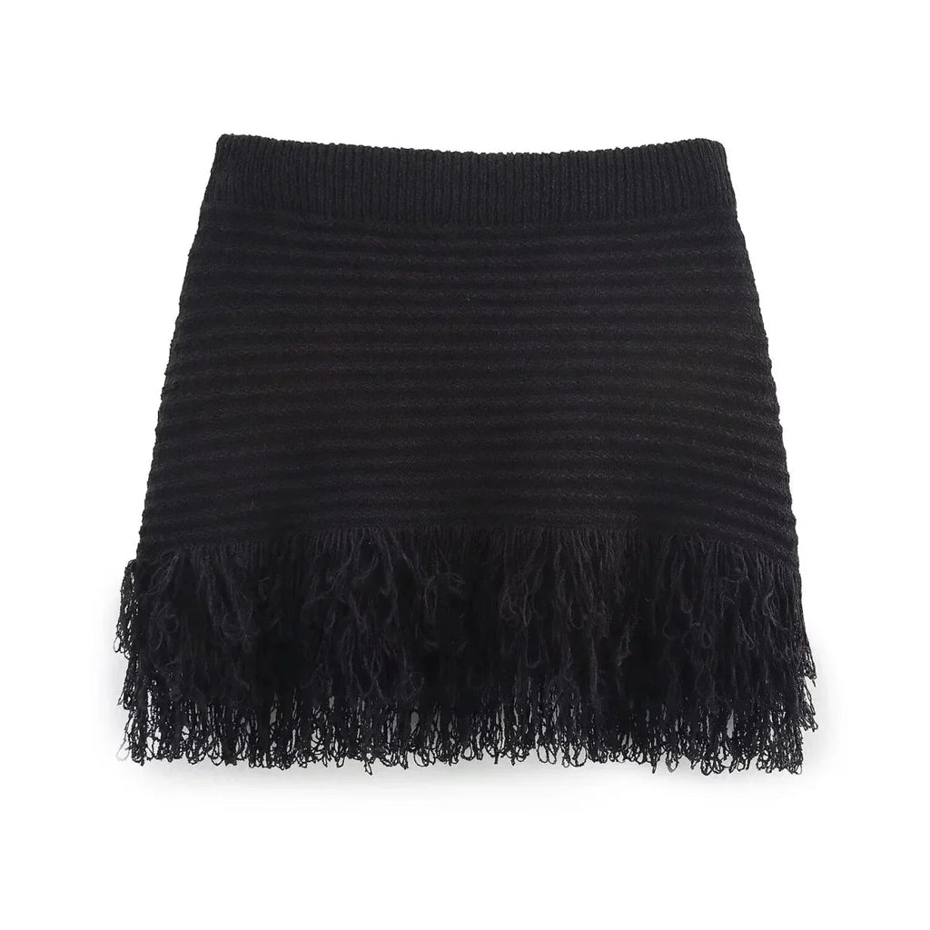 Beatrice Knitted Tassel Skirt Set - Women's Coordinated Two-Piece Outfit - Image 14