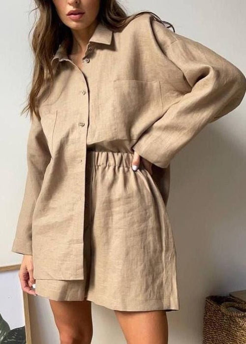 Aelita Relaxed Linen Co-Ord Set - Women's Coordinated Two-Piece Outfit