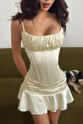 Julia Backless Cami Ruffle Skirt Set - Women's Coordinated Two-Piece Outfit
