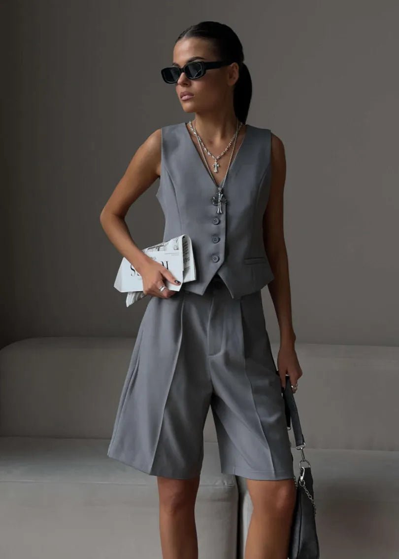 Bianca Women's Tailored Vest & Bermuda Shorts Matching Set - Image 4