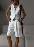 Bianca Women's Tailored Vest & Bermuda Shorts Matching Set