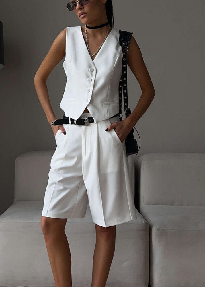 Bianca Women's Tailored Vest & Bermuda Shorts Matching Set