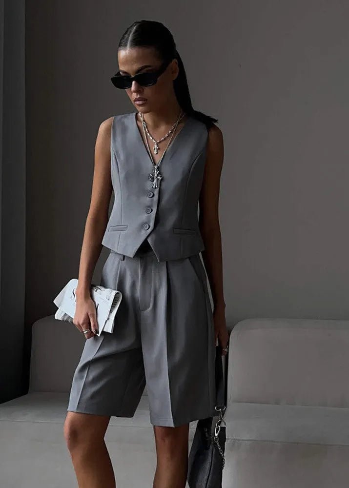 Bianca Women's Tailored Vest & Bermuda Shorts Matching Set - Image 7