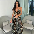 Bianca Zebra Print Matching Set for Women - Tunic Top and Trousers