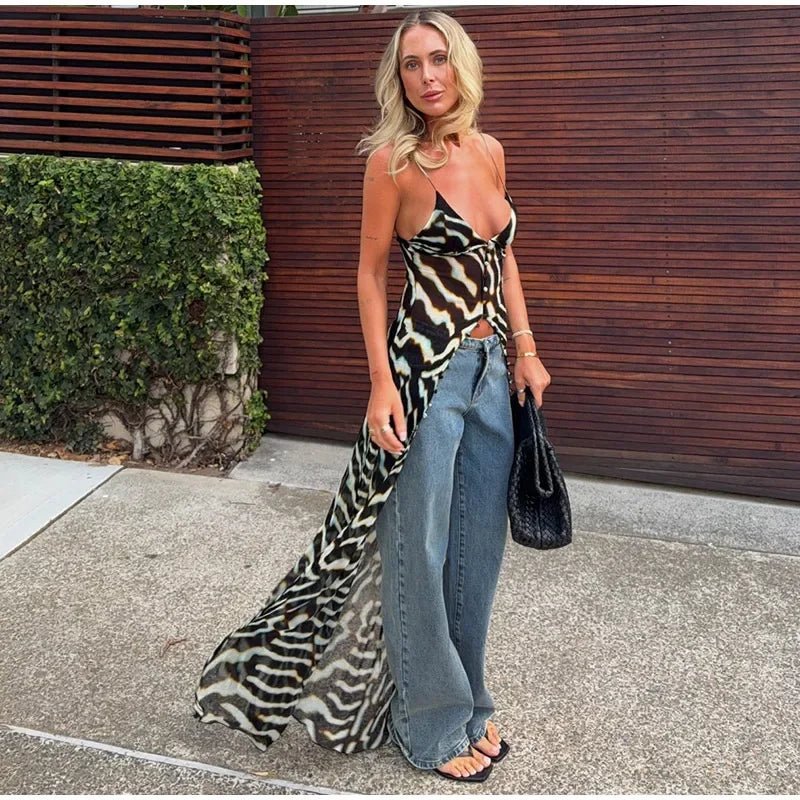 Bianca Zebra Print Matching Set for Women - Tunic Top and Trousers - Image 7