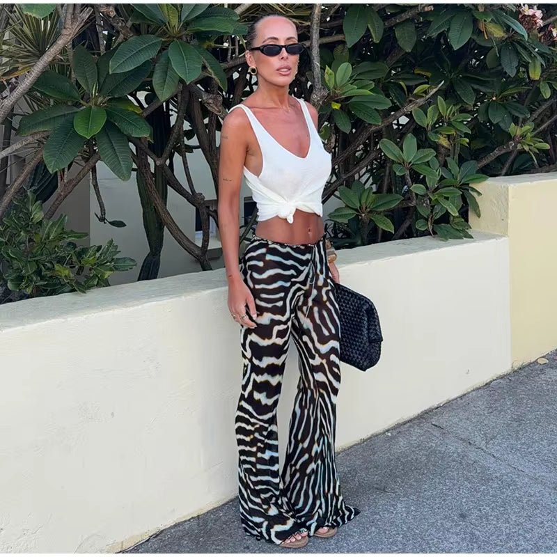 Bianca Zebra Print Matching Set for Women - Tunic Top and Trousers - Image 8