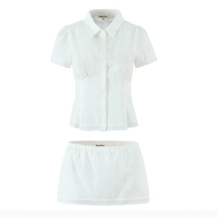 Brianna Cropped Slim-Fitting Skort Set - Women's Coordinated Two-Piece Outfit - Image 17