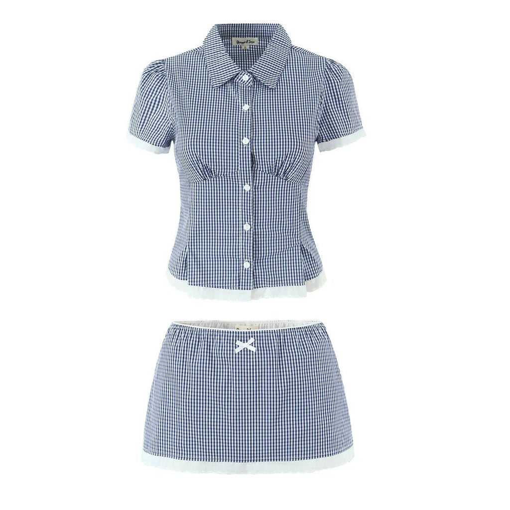 Brianna Cropped Slim-Fitting Skort Set - Women's Coordinated Two-Piece Outfit - Image 14