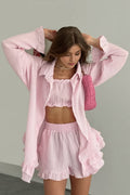 Brielle Three Piece Ruffled Set - Women's Coordinated Two-Piece Outfit