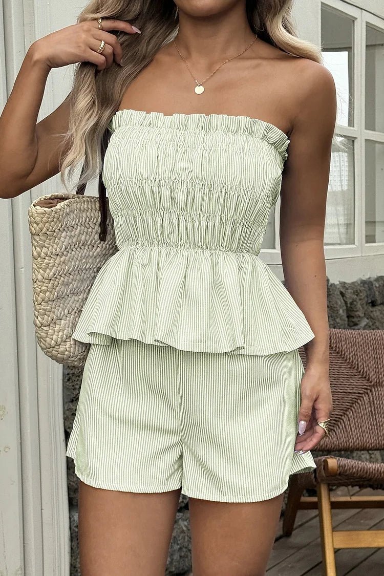 Cate Ruffled Top & Shorts Co-Ord Set - Women's Coordinated Two-Piece Outfit - Image 12
