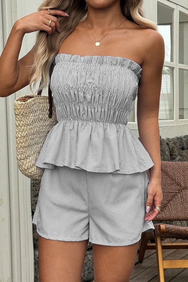 Cate Ruffled Top & Shorts Co-Ord Set - Women's Coordinated Two-Piece Outfit - Image 4