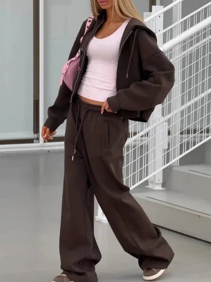 Cecilia Oversized Hoodie Track 2 Piece Set - Women's Coordinated Two-Piece Outfit - Image 5