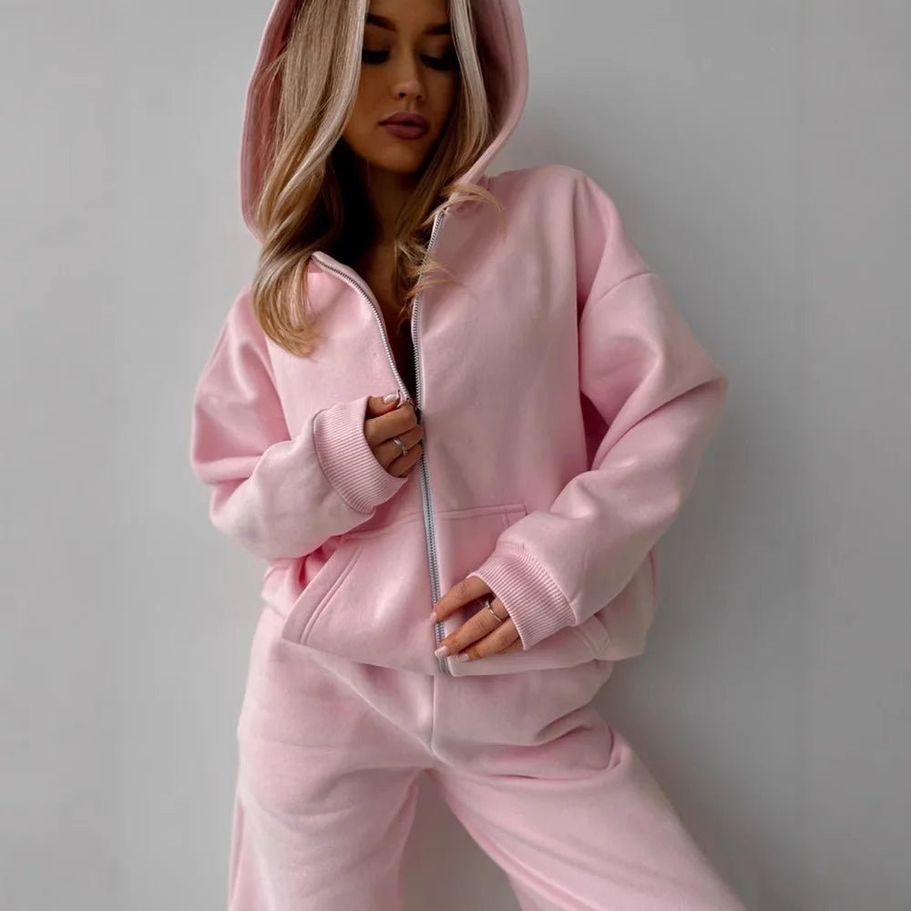 Cecilia Oversized Hoodie Track 2 Piece Set - Women's Coordinated Two-Piece Outfit - Image 8