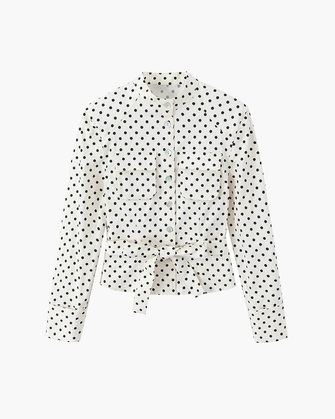 Cherry Polka Dot Jacket and Capri Pants Set for Women - Fall Matching Set
