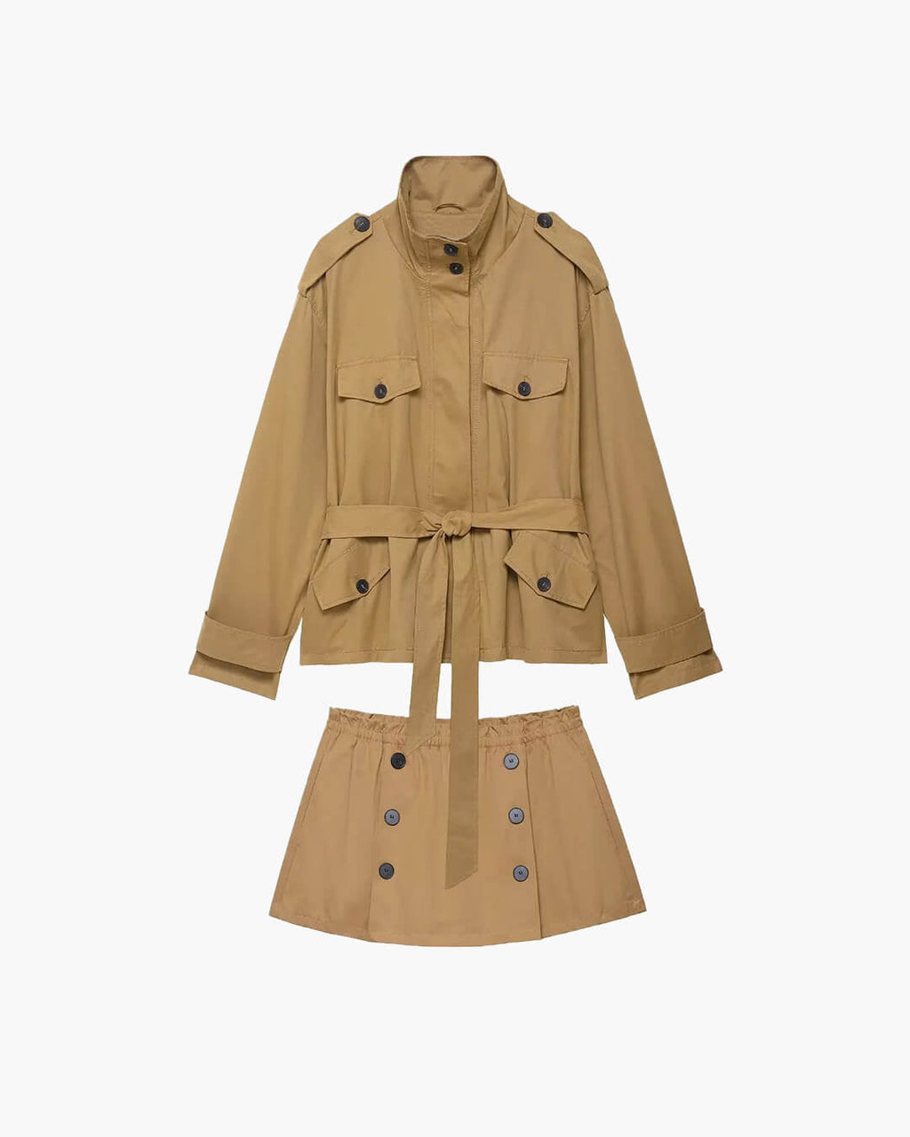 Claire Short Trench Coat Skort Set - Women's Coordinated Two-Piece Outfit - Image 6