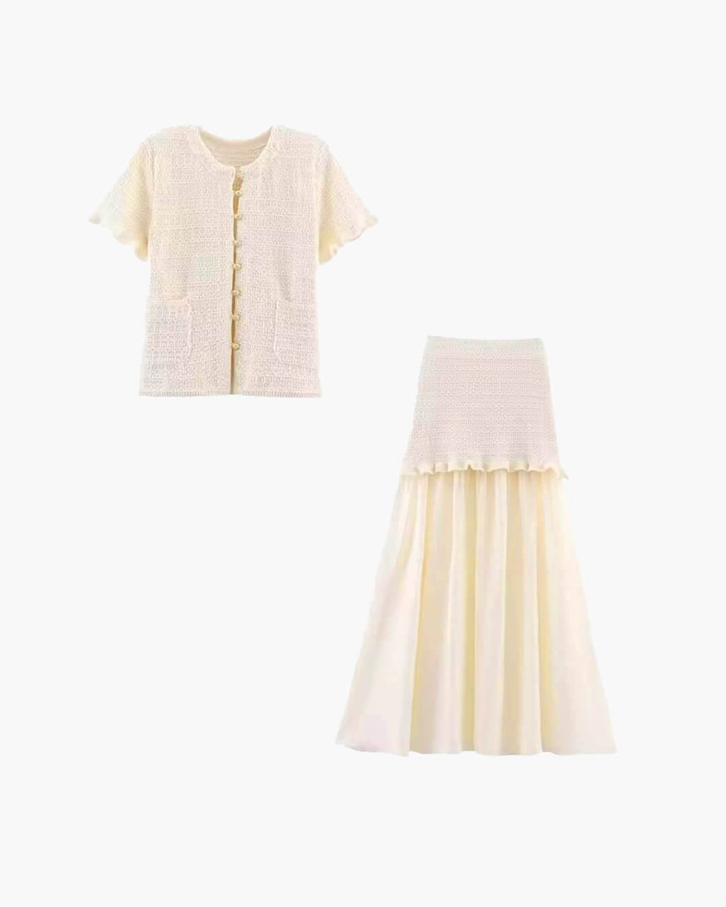 Claudia Knitted Tank & Pleated Skirt Set - Women's Coordinated Two-Piece Outfit - Image 9