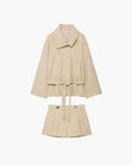 Debra Belted Jacket & Shorts Set - Women's Coordinated Two-Piece Outfit