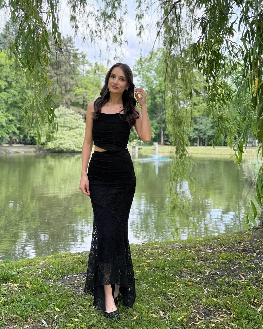 Esmeralda Lace Maxi Skirt Set - Women's Coordinated Two-Piece Outfit - Image 3