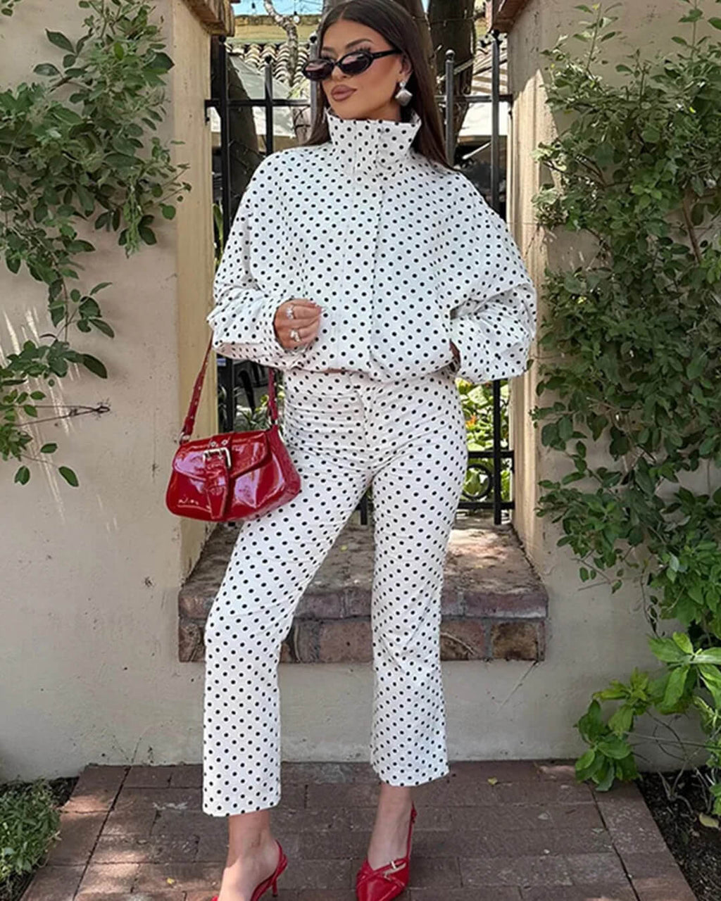 Gloria Women's Polka Dot Co-Ord Set - Lightweight Woven Matching Set - Image 13