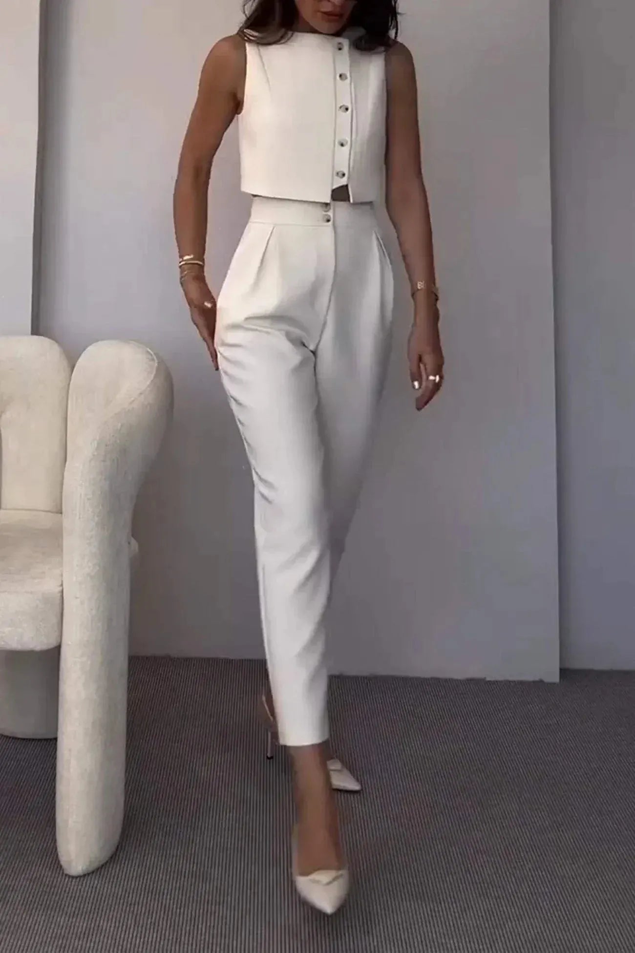 Helena Two-Piece Set - Women's Coordinated Two-Piece Outfit - Image 3