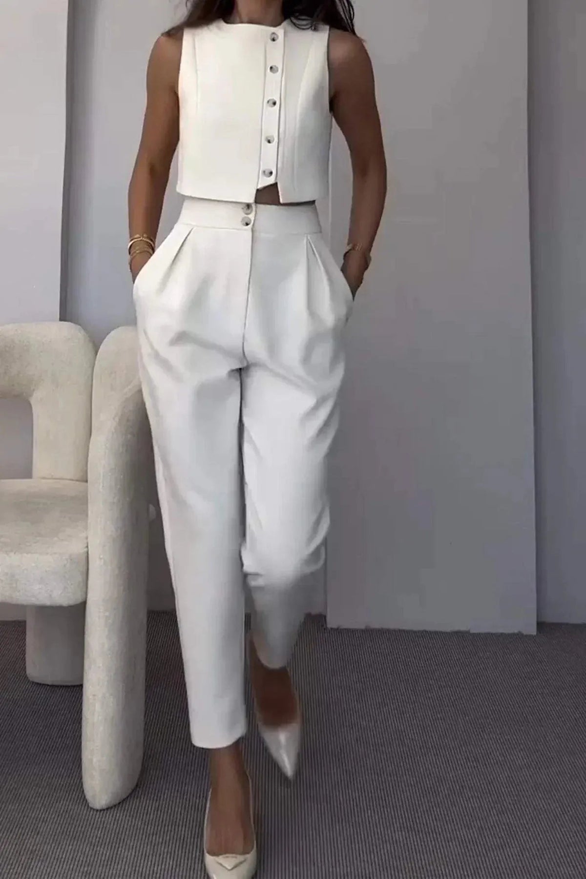 Helena Two-Piece Set - Women's Coordinated Two-Piece Outfit - Image 5