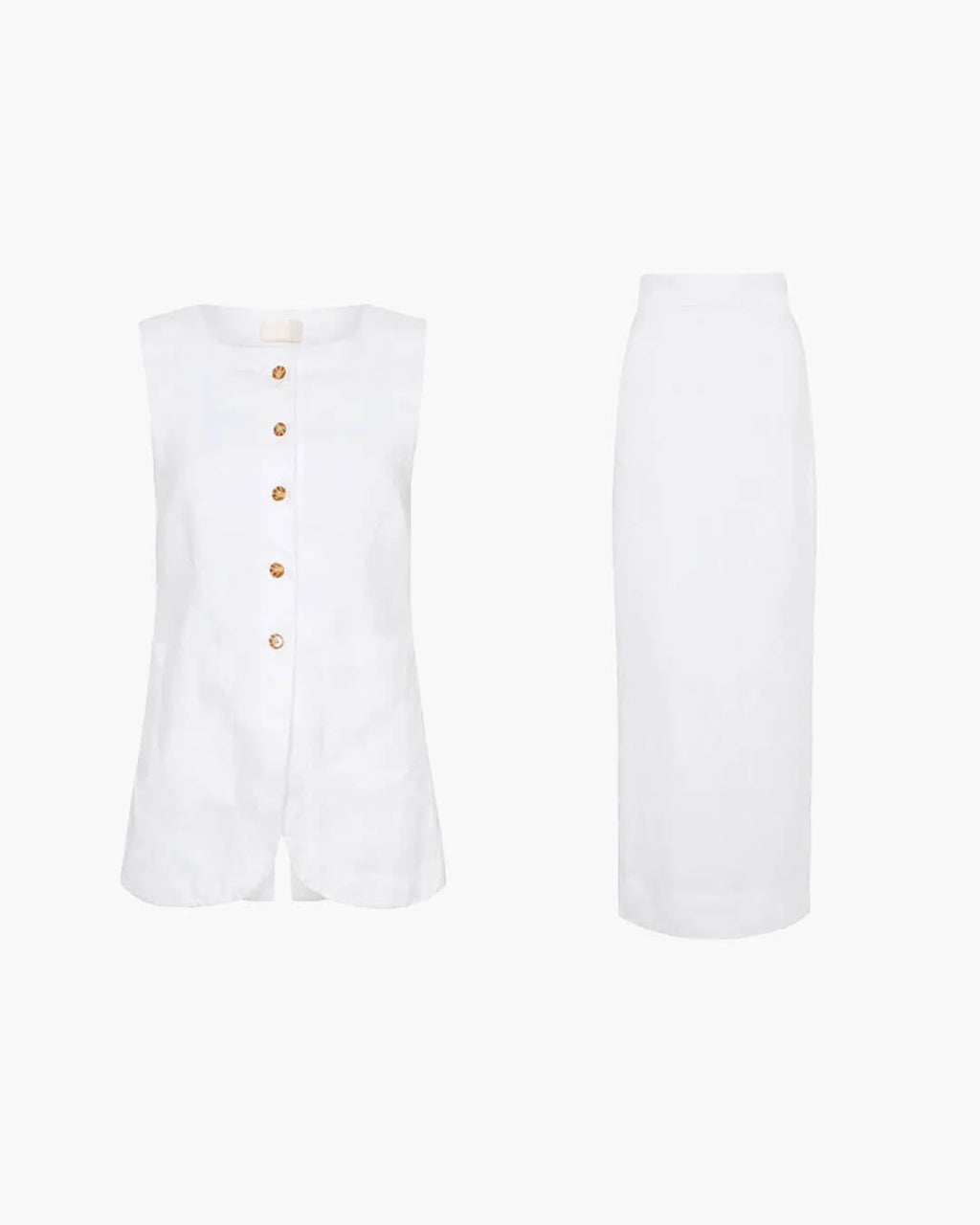 Irma Sleeveless Linen Set - Women's Coordinated Two-Piece Outfit - Image 16
