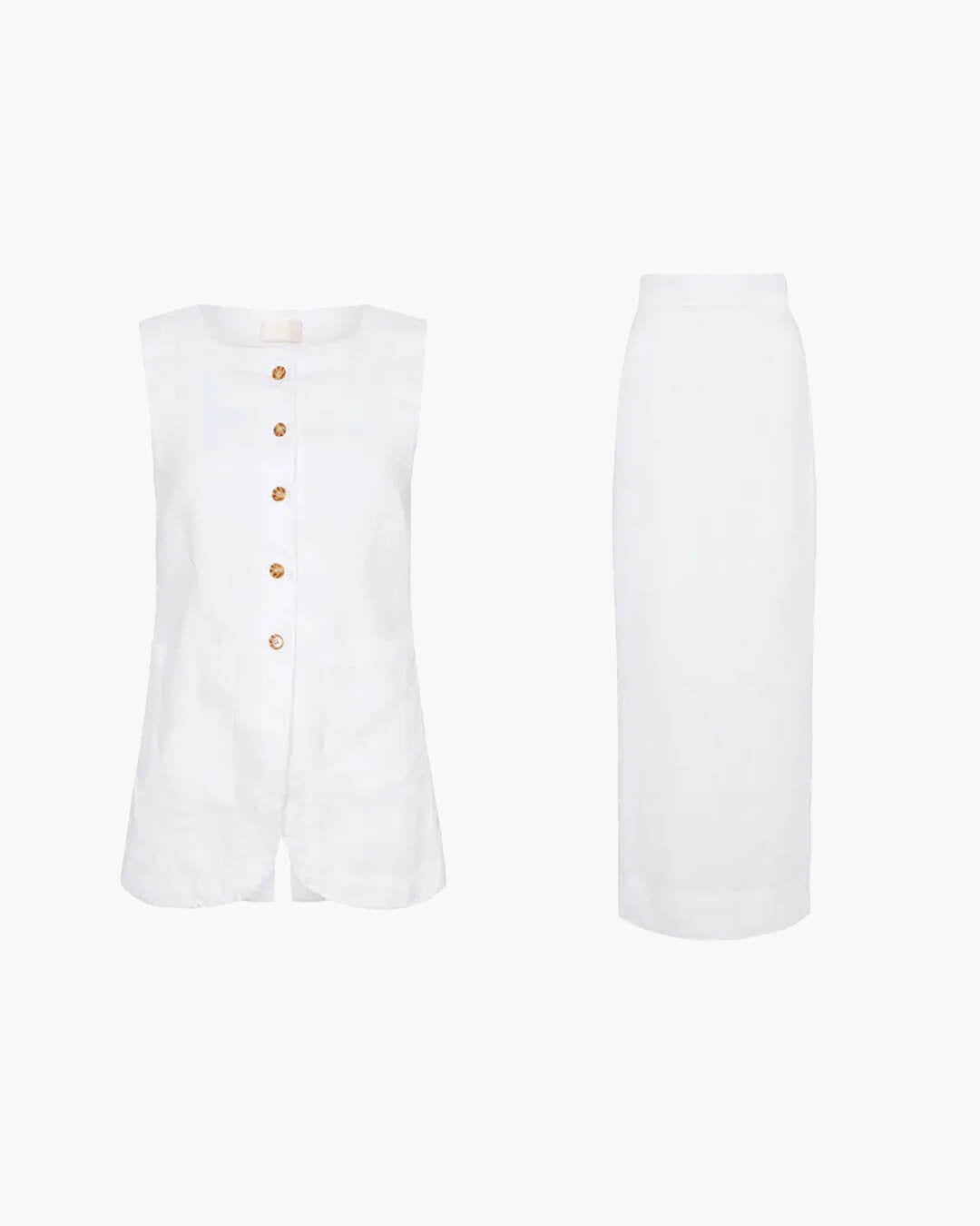 Irma Sleeveless Linen Set - Women's Coordinated Two-Piece Outfit - Image 16