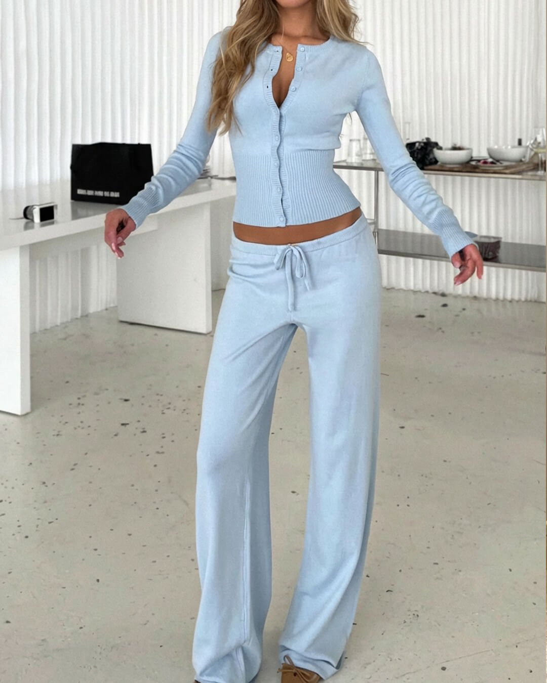 Jamilla Knit Two Piece Set - Women's Coordinated Two-Piece Outfit - Image 10
