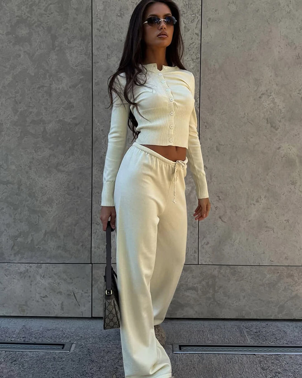 Jamilla Knit Two Piece Set - Women's Coordinated Two-Piece Outfit - Image 3